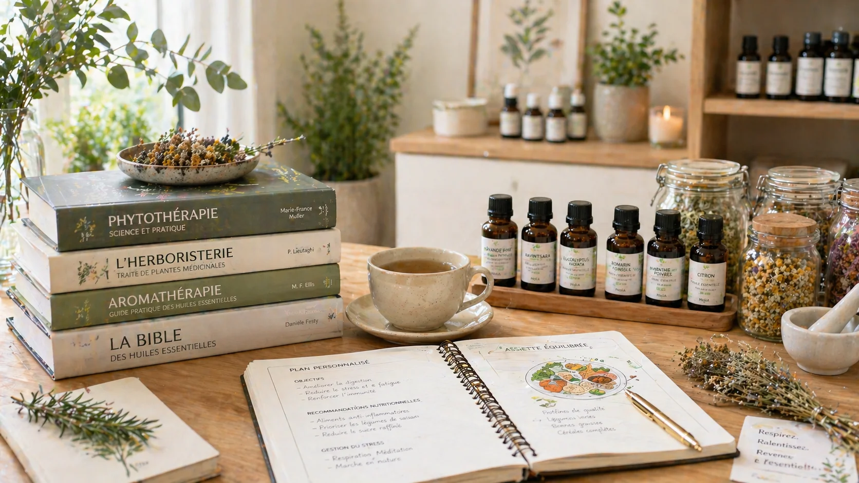 Espace bureau naturopathique : organisation entre deux rendez-vous